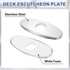sourcing map Faucet Hole Cover, 5.51" Stainless Steel Deck Plate