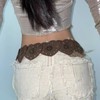 TRADERPLUS Wide Belt Boho Chic Heart Shape PU Leather Western