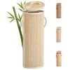 WAOHANAZ Bamboo Toilet Paper Storage Basket with Lid & Handle