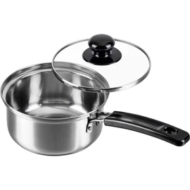 Wahei Freiz SRB-1391 Stainless Steel Single Handle Pot, 5.5 inches (14 cm), Glass Lid, Induction & Gas Compatible, Boiling Cookware
