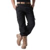 CRYSULLY Man Basics Pants Cargo Work Pants for Men Breathable