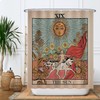 Ulticool Shower Curtain - Sun Nature Flowers Tarot Horoscope Vintage