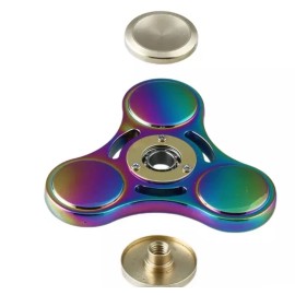 Unbranded Fidget Spinner Rainbow Zinc Alloy High Speed Focus Toy New - heavy duty w case