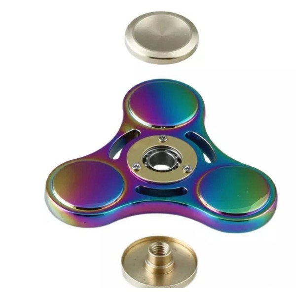 Unbranded Fidget Spinner Rainbow Zinc Alloy High Speed Focus Toy