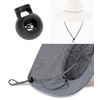 Tupalizy Plastic Round Spring Loaded Toggle Stopper Black Single Hole