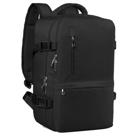 Hayayu Ryanair Hand Luggage 40 x 20 x 25 Small Hand Luggage Backpack Airplane Travel Backpack with Laptop Compartment Anti-Theft Bag for Weekender Short Tirp, black
