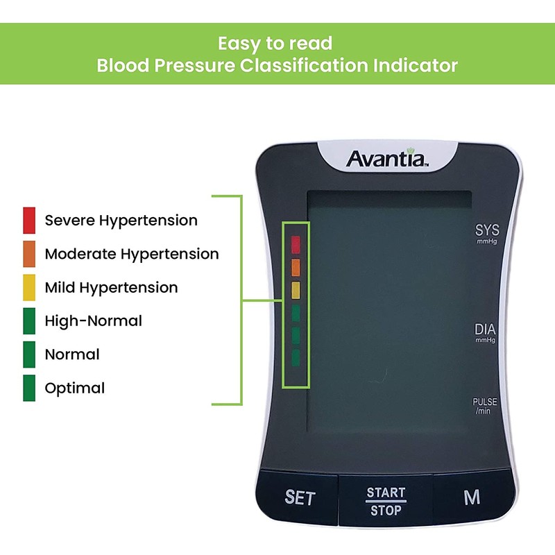 Avantia BPM-80 Professional Quality Blood Pressure Monitor, Upper Arm Automatic