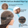 Olymei 360° Hd Full Lace Braided Wigs for Women Box