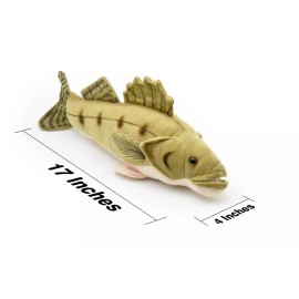 Collectible Wildlife Gifts Plush  Walleye, Realistic Stuffed Fish, Soft, Toy, Pillow, Gift, 17" F4085 BB54