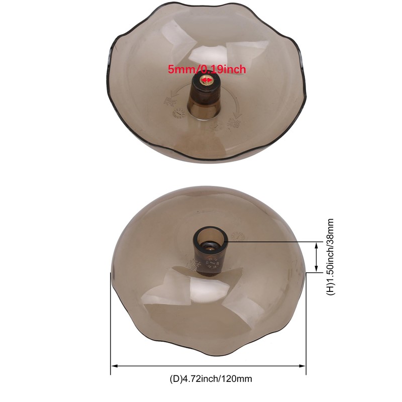 BQLZR Transparent Plastic Hood Oil Collection Cup for Kitchen 5mm