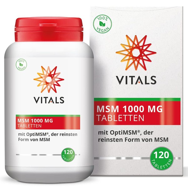 Vitals - MSM 1000mg 120 Tablets with OptiMSM from Bergstrom Nutrition the MSM expert par excellence, the purest form of MSM. Most used in science and research.