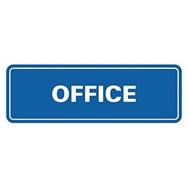 Signs ByLITA Standard Office Sign - Professional Business Signage - Easy to Install (Blue) - Medium 1 Pack