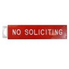 Cosco Sign, Red Engraved, No Solicitors, 2 x 8 Inches
