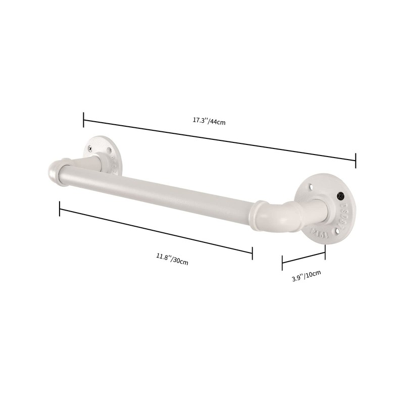 LINKPIPES Pipe Towel Bar Wall Mounted Industrial Towel Rack Holder