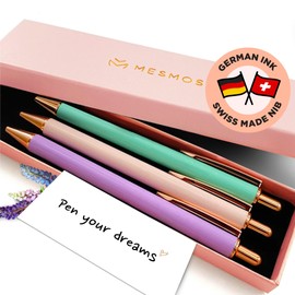 MESMOS 3pc Fancy Pen Set, Cute Pens for Women, Nice Pens for Journaling, Fun Pens Women, Aesthetic Pens, Journaling Pens, Journal Pens, Luxury Pen