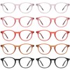 BFOCO 10-Pack Pattern Design Reading Glasses for Women Spring Hinges