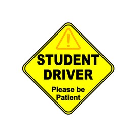 Vinyl Junkie Graphics Warning Student Driver Sticker/Decal