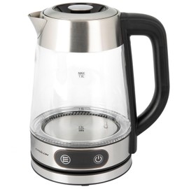 Epsilon Electric Kettle 1.8L, Electric Tea Kettle with Boil Dry Protection and Auto Shut-Off, Fast Boil Electric Tea Kettle, Borosilicate Glass and Food Grade Stainless Steel BPA Free