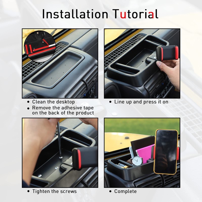 JeCar for Jeep TJ Phone Holder Mount Center Console Dash