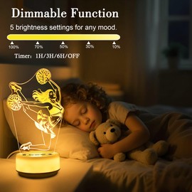 KYMELLIE Cheerleader Gifts for Girls, Cheerleader 3D Night Light 14 Colors LED Girls Bedroom Sports Decor Lamp with Remote Control/Entity Key/Timer, Sport Fan Decor Birthday Xmas Gifts for Boys/Girls