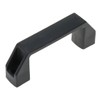 Quluxe Cabinet Handles 3-1/2 Hole Centers Black Rectangular Door Handle
