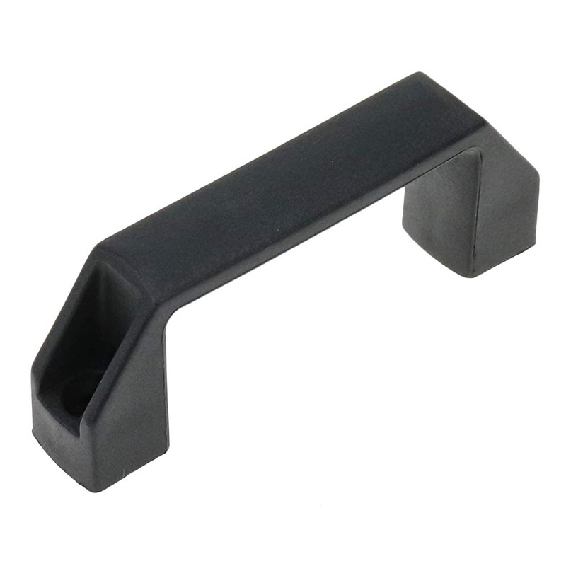 Quluxe Cabinet Handles 3-1/2 Hole Centers Black Rectangular Door Handle