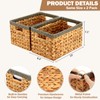 Edergoo Wicker Storage Basket, Water Hyacinth Storage Baskets with Built-in