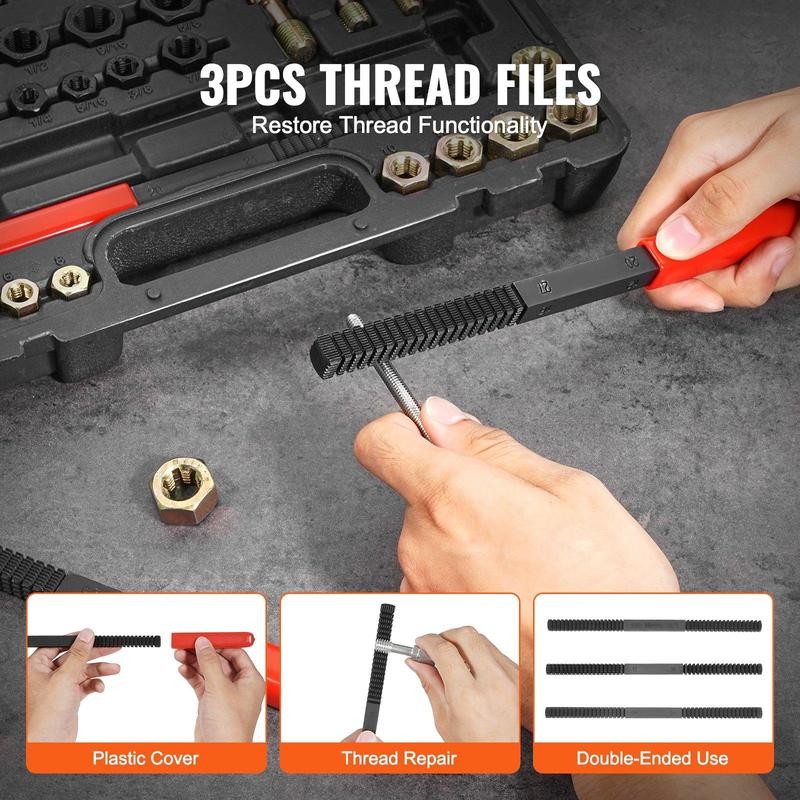 VEVOR 49PCS Thread Chaser Set UNC UNF Metric Thread Restorer