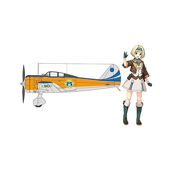 Hasegawa SP430 Wilderness Kotobuki Squadron Take-Off Girls Type 97 Fighter Airplane Gaden Shokai Specifications w/Acrylic Stand Figure, 1/48 Scale Plastic Model