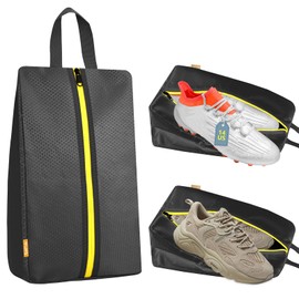 SelfTek Smell Proof Shoe Bags for Travel - Cleat Bags for Sports Smell Proof, Water-Resistant Travel Shoe Organizer with Active Carbon Fabric, Lightweight Gol-f soccer cleats Shoe Bag
