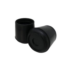 Shepherd Hardware 2 Pack Non-Slip Round Rubber Leg Tip Protectors 1-1/2" Inner Diameter for Chairs, Stools & Tables on Hardwood, Laminate, Tile & Vinyl - Reduce Noise & Prevent Scratches – Black