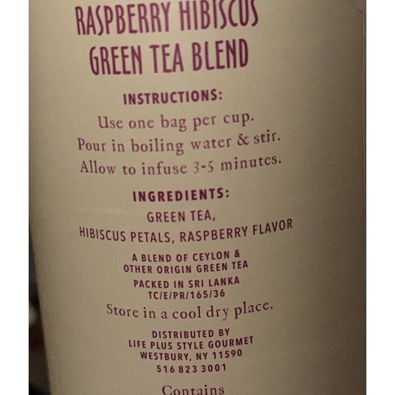 WELL NOW TEA Co 🫖 CAFFEINATED RASPBERRY HIBISCUS GREEN TEA