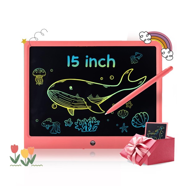 LCD Writing Board, Colourful 15 Inch Painting Board, Erasable Electronic