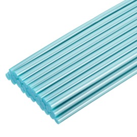 sourcing map Mini Hot Glue Gun Sticks 8-inch x 0.28-inch High Sticky Hot Glue Sticks for Glue Gun, Metallic Blue 30pcs