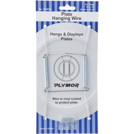 Plymor Stainless Steel Wall Mountable Plate Hanger, 6.125" H x 3" W x 0.5" D (For Plates 8" - 10"), Pack of 2