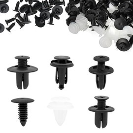 hrsyyl 100pcs Car Bumper Retainer Clips 6 Sizes Plastic Car Body Fixed Clip Bumpers Replacement Kit Compatible with Push Type Retainer Fasteners Rivets
