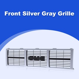 CarPartsDepot Front Grille Grill Silver Shell With Gray Insert Compatible With 1985-1988 GMC C/K/R/V 1500 2500 3500 Pickup Truck Jimmy Suburban Sierra 15554913 GM1200401