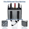 LUILANC Collapsible 6 Bottle Wine Carrier Storage Box Reusable Portable