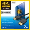 Elecom CAC-HD14E20BK3 HDMI Cable, 6.6 ft (2 m), High Speed,