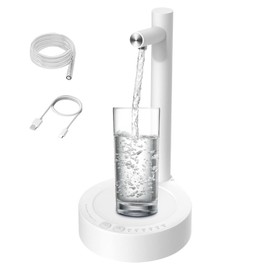 NW 1776 Desktop Smart Drinking Fountains, Portable and Detachable, 6 Levels of Quantitative Water Adjustment, Outdoor Water Dispenser (White)