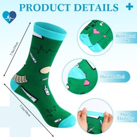 Cuffbow 12 Pairs Christmas Sock Gift Bulk for Women Men Adult Teacher Nurse Doctor Xmas Holiday Festival Sock Gift(Nurse)