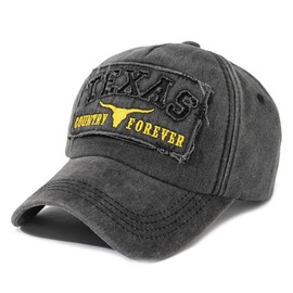 Sporty Trucker Baseball Cap Texas Wild West Western Cowboy Rodeo Vintage Cap, black