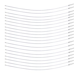 Vagocom 25Pack Wire Large Key Ring, 10Inch/25cm Bulk Keychain Rings, 1.5mm Coated Stainless Steel Cable Key Chains Holder for Luggage Tag,ID Tag Keepers and Car Keys