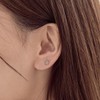 OST Basic Flower Silver Piercing (OTEP24712NWS) White / 오에스티 베이직
