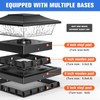 VOLISUN Solar Post Cap Light 12Pack Black: RGB Color Changing