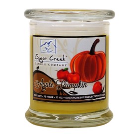Sugar Creek | Apple Pumpkin Soy Scented Candle - Fall Candles Collection | 100% Natural - Non Toxic | 12 oz Heavy Glass Jar