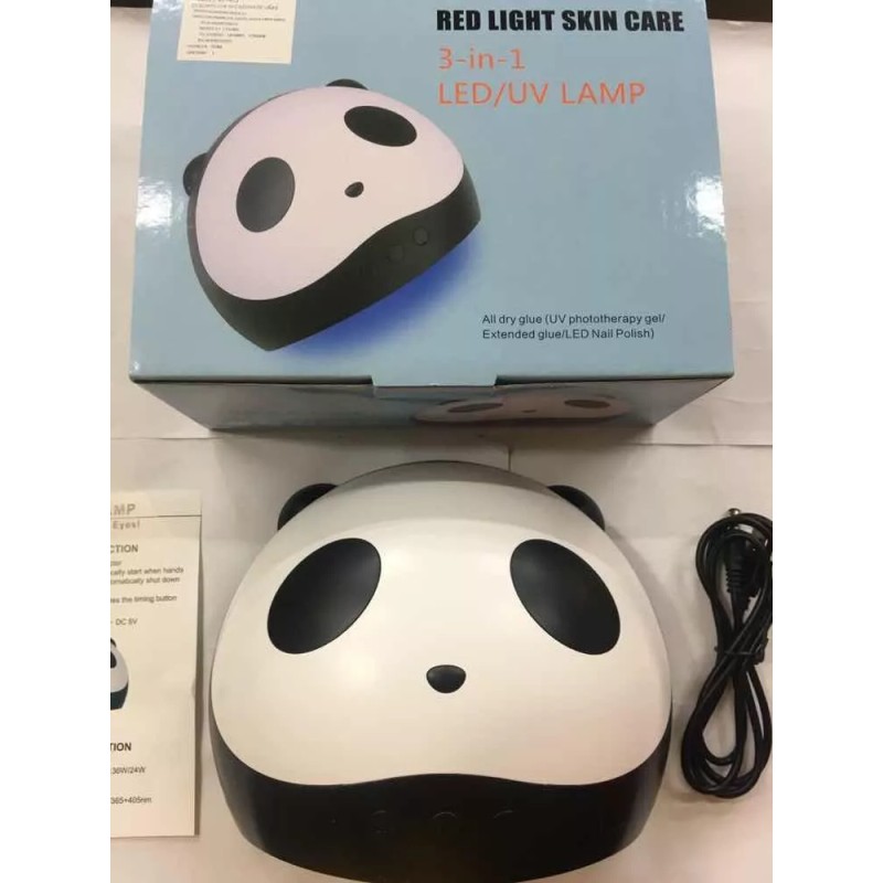 Panda Lámpara Uv Led Para Uñas Panda 8 Focos 36w.dama