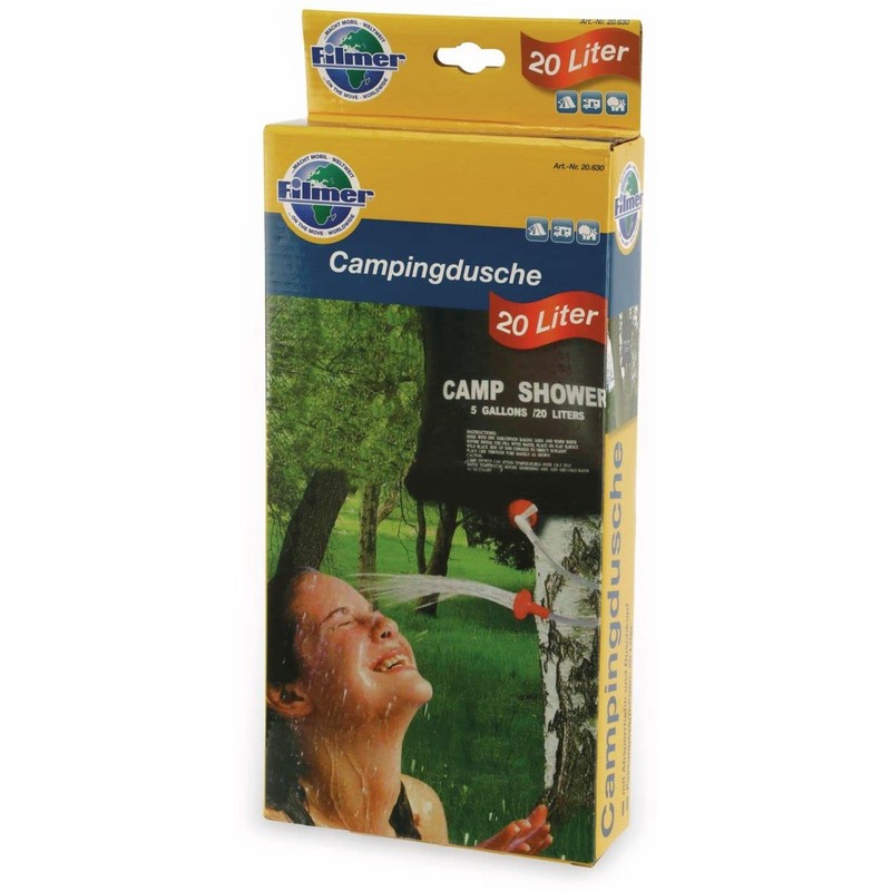 Filmer Solar shower, approx. 20 l capacity with shower stopper