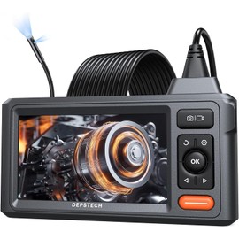 DEPSTECH DS620 1080P Industrial Endoscope Camera, Dual Lens, Equipped with 5-inch IPS Monitor, Microscope, 7.9 MM Thin Scope, IP67 Waterproof, Scope Camera, LED Light, Home Maintenance, Car