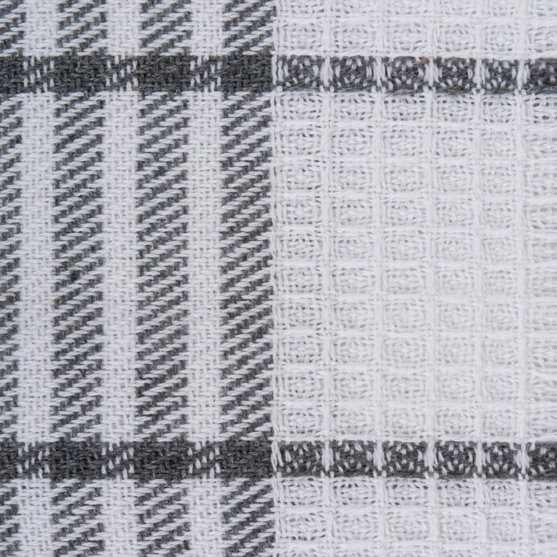 DII Waffle Weave Kitchen Collection, 100% Cotton, Kitchen Set, Gray